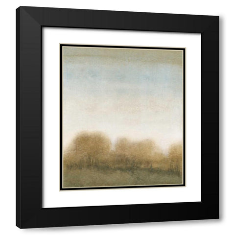 Golden Treeline II Black Modern Wood Framed Art Print with Double Matting by OToole, Tim