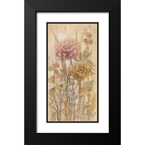 Floral Chinoiserie II Black Modern Wood Framed Art Print with Double Matting by OToole, Tim