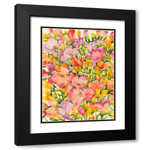 Wildflower Study II Black Modern Wood Framed Art Print with Double Matting by OToole, Tim