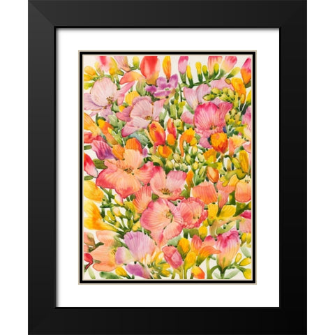 Wildflower Study II Black Modern Wood Framed Art Print with Double Matting by OToole, Tim