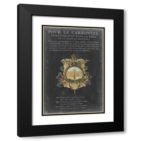 Vintage Bookplate IV Black Modern Wood Framed Art Print with Double Matting by Vision Studio