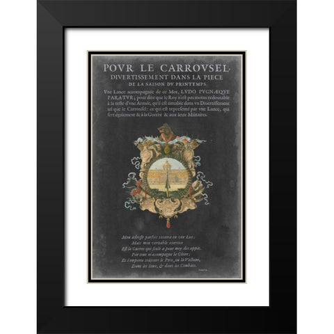 Vintage Bookplate IV Black Modern Wood Framed Art Print with Double Matting by Vision Studio