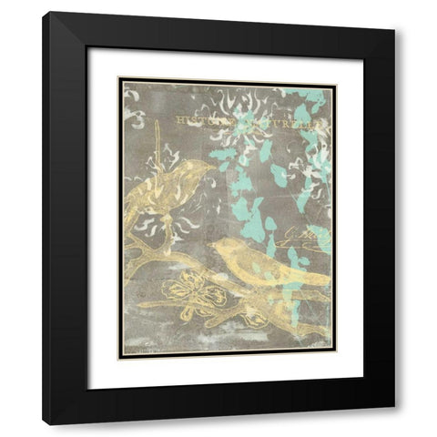 Pretty Birds II Black Modern Wood Framed Art Print with Double Matting by Goldberger, Jennifer