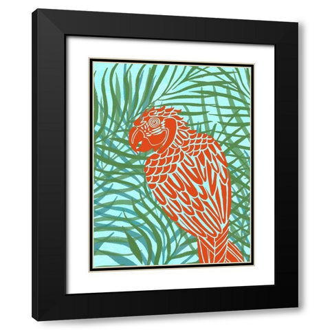 Luau III Black Modern Wood Framed Art Print with Double Matting by Vision Studio