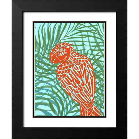 Luau III Black Modern Wood Framed Art Print with Double Matting by Vision Studio