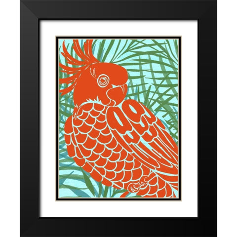Luau IV Black Modern Wood Framed Art Print with Double Matting by Vision Studio