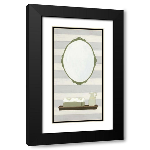 Riviera Bath III Black Modern Wood Framed Art Print with Double Matting by Vision Studio