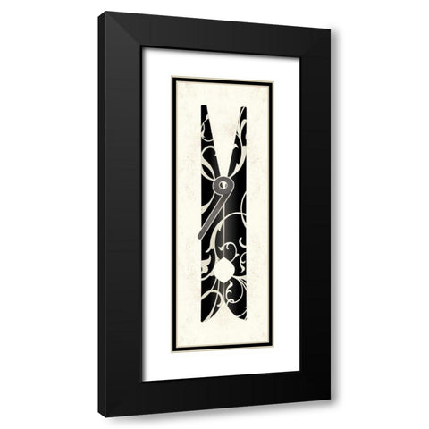 Pinned II 2-Up Black Modern Wood Framed Art Print with Double Matting by Pied Piper Creative