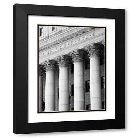 Structural Details V Black Modern Wood Framed Art Print with Double Matting by Pica, Jeff