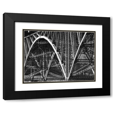 Structural Details IX Black Modern Wood Framed Art Print with Double Matting by Pica, Jeff
