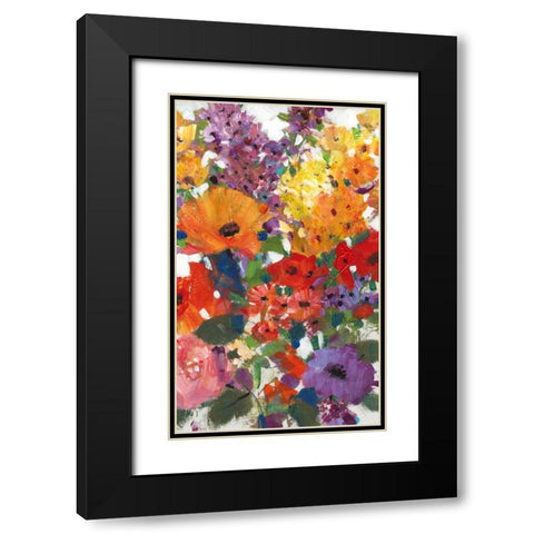 Fresh Floral I Black Modern Wood Framed Art Print with Double Matting by OToole, Tim