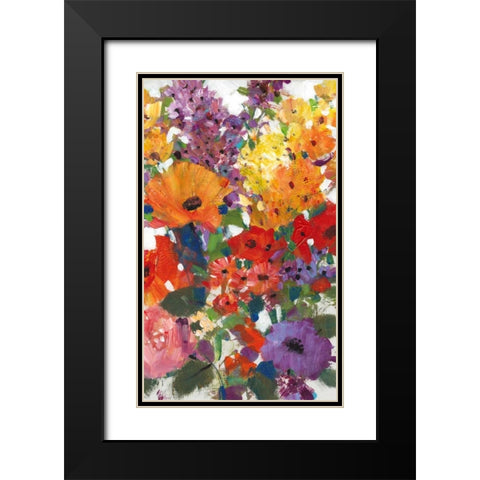 Fresh Floral I Black Modern Wood Framed Art Print with Double Matting by OToole, Tim