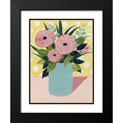 Retro Bouquet I Black Modern Wood Framed Art Print with Double Matting by Popp, Grace