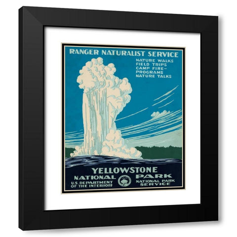 See America I Black Modern Wood Framed Art Print with Double Matting by Studio W