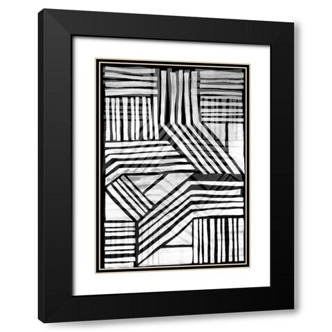 Nokomis II Black Modern Wood Framed Art Print with Double Matting by Stramel, Renee W.