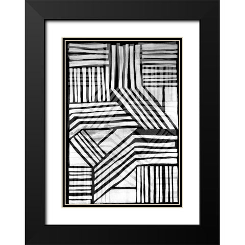 Nokomis II Black Modern Wood Framed Art Print with Double Matting by Stramel, Renee W.