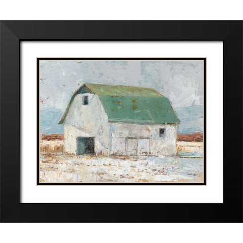 Whitewashed Barn II Black Modern Wood Framed Art Print with Double Matting by Harper, Ethan