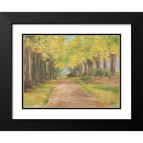 Fall Path III Black Modern Wood Framed Art Print with Double Matting by Harper, Ethan