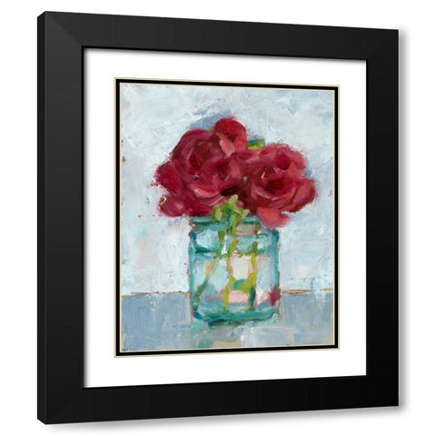 Impressionist Floral Study IV Black Modern Wood Framed Art Print with Double Matting by Harper, Ethan
