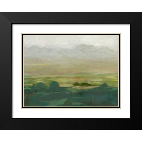 Misty Valley I Black Modern Wood Framed Art Print with Double Matting by Harper, Ethan