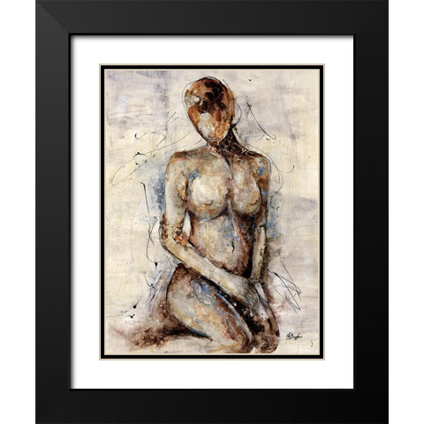 Mystique II Black Modern Wood Framed Art Print with Double Matting by Douglass, Farrell