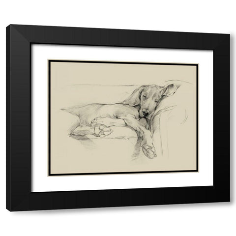Dog Days I Black Modern Wood Framed Art Print with Double Matting by Harper, Ethan