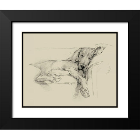 Dog Days I Black Modern Wood Framed Art Print with Double Matting by Harper, Ethan