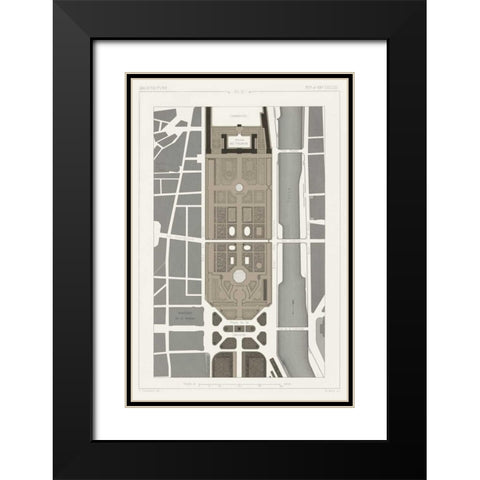 Palais Des Tuileries, Paris I Black Modern Wood Framed Art Print with Double Matting by Vision Studio