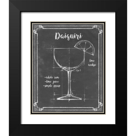 Mixology III Black Modern Wood Framed Art Print with Double Matting by Harper, Ethan