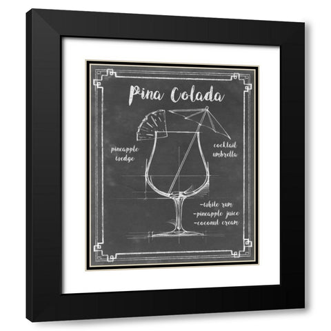 Mixology IV Black Modern Wood Framed Art Print with Double Matting by Harper, Ethan