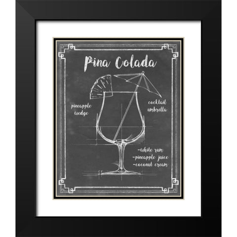 Mixology IV Black Modern Wood Framed Art Print with Double Matting by Harper, Ethan