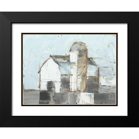 Barn and Silo I Black Modern Wood Framed Art Print with Double Matting by Harper, Ethan