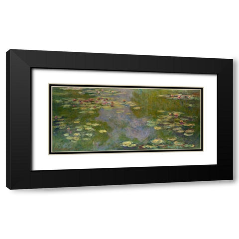 Water Lilies I Black Modern Wood Framed Art Print with Double Matting by Monet, Claude