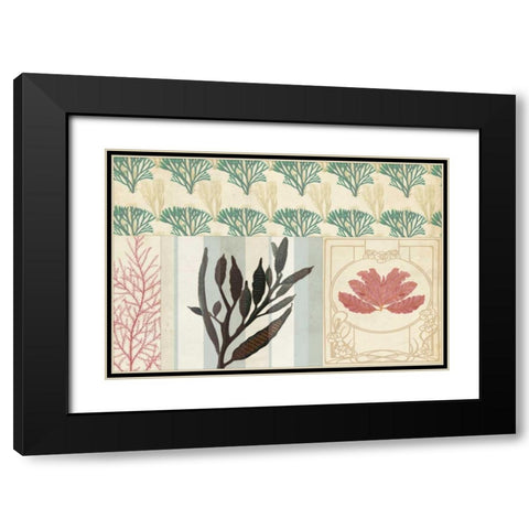 Coastal Patternbook III Black Modern Wood Framed Art Print with Double Matting by Vision Studio