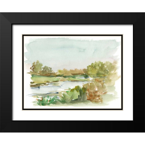 Impressionist Watercolor I Black Modern Wood Framed Art Print with Double Matting by Harper, Ethan