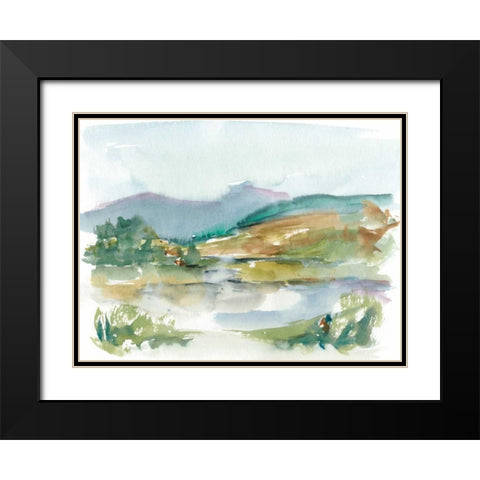 Impressionist Watercolor II Black Modern Wood Framed Art Print with Double Matting by Harper, Ethan