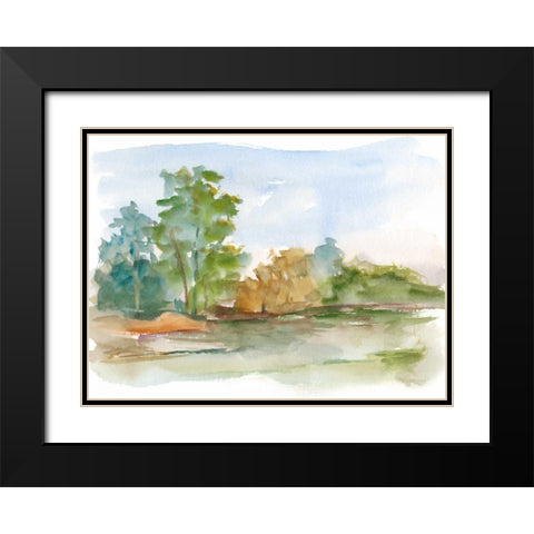 Impressionist Watercolor III Black Modern Wood Framed Art Print with Double Matting by Harper, Ethan