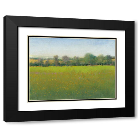 Verdant Countryside I Black Modern Wood Framed Art Print with Double Matting by OToole, Tim