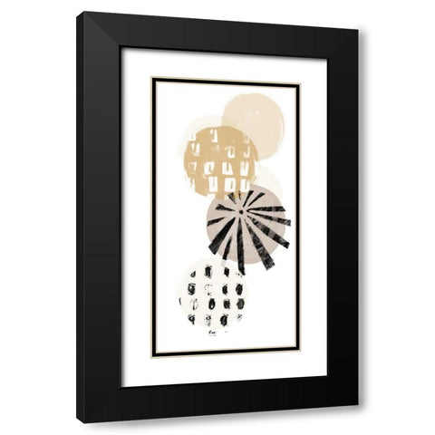 Circular Synergy IV Black Modern Wood Framed Art Print with Double Matting by Vess, June Erica