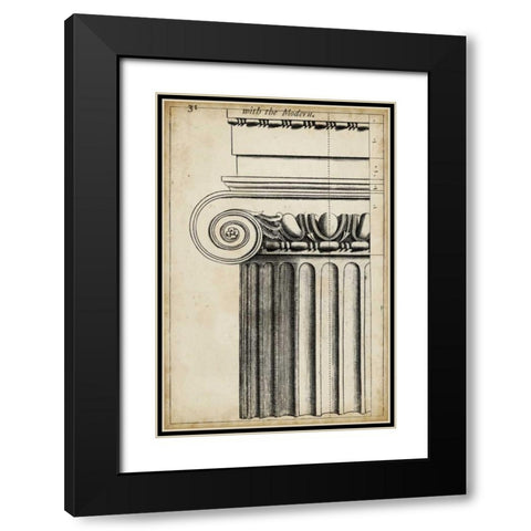 Architectural Composition I Black Modern Wood Framed Art Print with Double Matting by Vision Studio