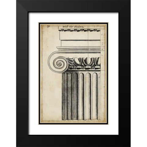 Architectural Composition I Black Modern Wood Framed Art Print with Double Matting by Vision Studio