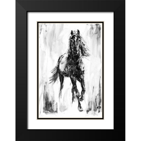 Rustic Stallion I Black Modern Wood Framed Art Print with Double Matting by Harper, Ethan