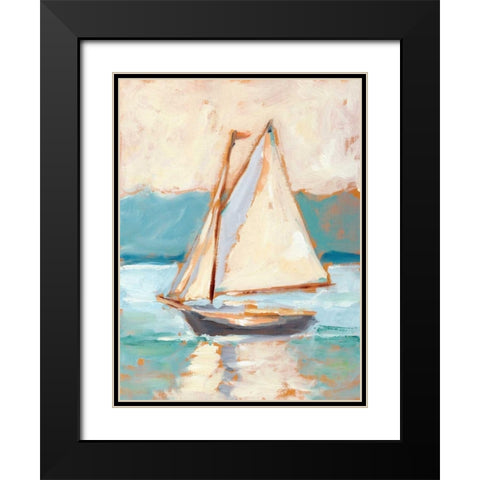 Contemporary Yacht I Black Modern Wood Framed Art Print with Double Matting by Harper, Ethan
