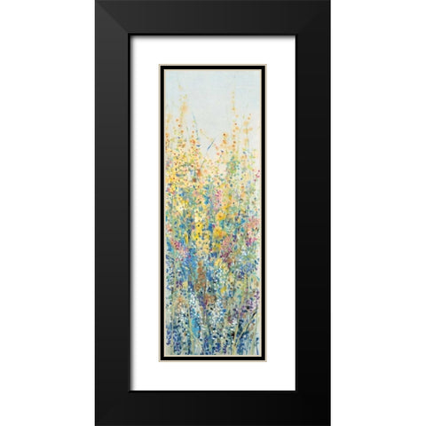Wildflower Panel III Black Modern Wood Framed Art Print with Double Matting by OToole, Tim