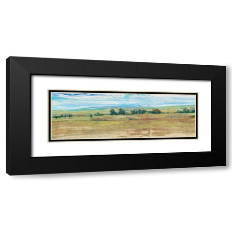 Distant Treeline Panel I Black Modern Wood Framed Art Print with Double Matting by OToole, Tim