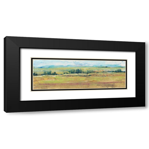 Distant Treeline Panel II Black Modern Wood Framed Art Print with Double Matting by OToole, Tim
