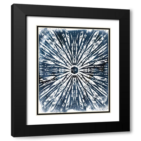Indigo Ink Motif I Black Modern Wood Framed Art Print with Double Matting by Vess, June Erica