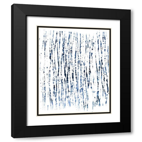 Indigo Ink Motif V Black Modern Wood Framed Art Print with Double Matting by Vess, June Erica