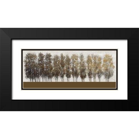 Gilt Foliage Black Modern Wood Framed Art Print with Double Matting by OToole, Tim