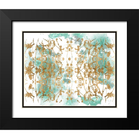 Verdant Mirror I Black Modern Wood Framed Art Print with Double Matting by Goldberger, Jennifer